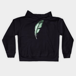 Green feather Kids Hoodie